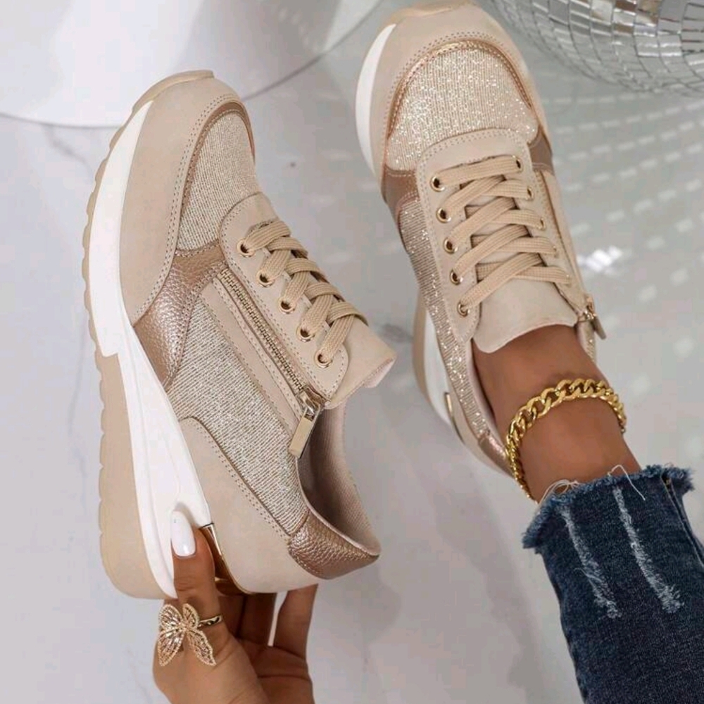 Fashion Comfortable Slip-On Wedge Anti-Slip Sneakers For Women, Lightweight Casu - Picture 3 of 6